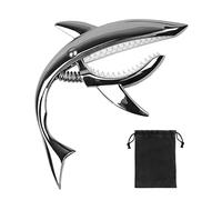 Musiin Shark Guitar Capo - Suitable for Electric, Acoustic, Classical Guitars, Ukulele Zinc Alloy Spring Capo (Silver)