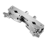 Musiin Silver Dual Drum Clamp with Adjustable Quick Release Structure, Crafted from Quality Stainless Steel Material, Expands Jazz Drum Accessories