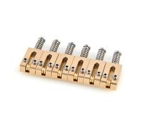 MUSIKLAN 6PCS 10.5MM Brass Guitar Bridge Roller Saddles Tremolo Bridges Saddle With Steel Roller Compatible with Fender Telecaster Tele Stratocaster Strat ST TL Style Electric Guitar Replacement Parts