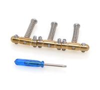 MUSIKLAN Electric Guitar Brass Saddles 10.8mm Brass Guitar Compensated Bridge Saddles Compatible with Vintage Style Fender Telecaster/Tele/TL Style 6 String Guitar Replacement Parts (Hex Socket)