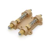 MUSIKLAN Electric Guitar Brass Tremolo Arming Adjuster Tremsetter Set Tremolo Stopper Stabilizer for FR Floyd Rose and Other Floating Tremolo Bridge Systems Guitar Parts Brass (Dual)