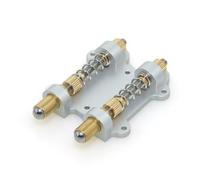 MUSIKLAN Electric Guitar Brass Tremolo Arming Adjuster Tremsetter Set Tremolo Stopper Stabilizer for FR Floyd Rose and Other Floating Tremolo Bridge Systems Guitar Parts Silvery(Dual)