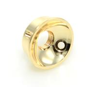 MUSIKLAN Electric Guitar Jack Plate Metric Thread Input Jackplate Electrosocket Output Jack Plate Compatible with Fender Telecaster/Tele/TL Style Electric Guitar Brass Replacement Parts Golden