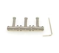 MUSIKLAN Full Solid Brass Knurled Threaded Vintage Saddles for Fender 60's Telecaster/Tele/TL 58 Style 6.5mm Electric Guitar, Screws (Set of 3)