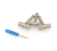 MUSIKLAN Full Solid Brass Knurled Threaded Vintage Saddles for Fender 60's Telecaster/Tele/TL 58 Style 8mm Electric Guitar (Set of 3)