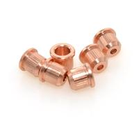 MUSIKLAN Set of 6 Full Solid Brass Bass String Mounting Ferrules 8.3mm String Bushings Through Body Rear Mount Bushings String Caps for Fender Strat Telecaster/Tele/TL Style Electric Bass Guitar