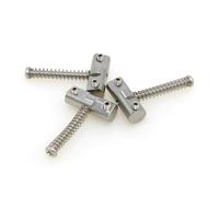 MUSIKLAN Titanium Alloy Compensated Bridge Saddles 10.8mm Barrel In-Tune Compatible with Fender Telecaster Vintage-Style Tele Bridge Saddle TL Electric Guitar Replacement Part