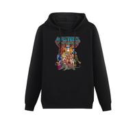 Musiluo Men's Cotton Hooded Of The Universe He-Man Squad Goals Mens Hoody Skeletor She-Ra Beast Black L