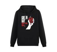 Musiluo Men's Hoody Green Day American Idiot Hoody M L Xl 2Xl 3Xl Black S