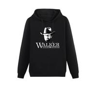 Musiluo Men's Hoody Sweatershirt Walker Texas Ranger Chuck Norris Head and Logo 6 Men Cotton Soft Pullover Hoodie Hoody Black 3XL