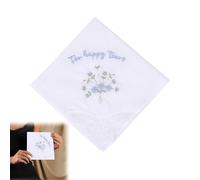 Musiook Elegant Wedding Handkerchief, Something Blue Gifts, Happy Tears Tissues Wedding, Happy Tears Handkerchief, Something Blue for the Bride, Tissues Gift for Bride & Parent