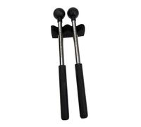MUSISALY 1 Pair Tongue Drum Sticks Rubber Drumsticks Musical Instrument Sticks with Mallet Holder Practical Easy to Grip Black Metal Rubber for Music Education Meditation