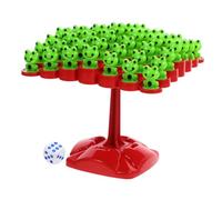 MUSISALY 1 Set Interactive Desktop Balance Tree Game for Family Gatherings Player Fun Board Game with Frogs Dice Develops Strategic Thinking Decision Making Skills