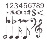 MUSISALY 1 Sheet Magnets Fridge, Black Music Note Magnets for Fridge, Double Sided Magnetic Staff Notes For Teaching Whiteboard Classroom Education