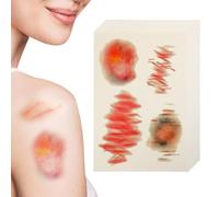 MUSISALY 10 Sheets Scar Tattoo Stickers Prank Fake Cuts Bruises PVC Material Realistic Appearance Variety of Styles Portable Design Skinfriendly for Pranking on April Fool's Day Gatherings