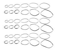 MUSISALY 100Pcs Cassette Recorder Rubber Belts 2Mm/3Mm Flat Mixed Size 40-135Mm Replacement for Dvd Player Vcr Tape Recorder Maintenance