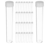 MUSISALY 100pcs Clear Plastic Tubes with Lids Small Transparent Storage Containers Capacity for Beads Glitter Powders Mini Organizer for Crafts DIY Projects