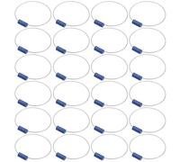 MUSISALY 100Pcs Dark Blue Steel Wire Security Seals with Numbered Tamper Proof Tags, Pull Tight Metal Zip Ties for Container, Truck Trailers, and Oil Tank Security