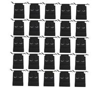 MUSISALY 100pcs Drawstring Makeup Bags Small 15x10cm Eva Black Cosmetic Storage Pouch Travel Toiletry Organizer for Women and Girls Random Color