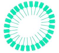 MUSISALY 100pcs Green Plastic Shipping Tags with Waterproof and Reusable Design, Writable Hanging Sign Labels for Indoor and Outdoor Storage, Key Labels and Blank Storage Tags