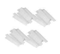 MUSISALY 100Pcs Makeup Brush Protective Covers Mesh Sleeves PE Plastic White Breathable Makeup Brush Sleeves for Travel and Daily Use
