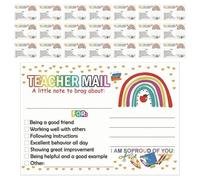 MUSISALY 100pcs Motivational Teacher Note Cards Positive Reinforcement Reward Incentive Postcards for Classroom and Home Use with Coated Paper for Behaviour and Habit Formation