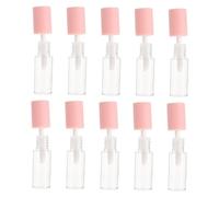 MUSISALY 10pcs 4ml Matte Pink Lip Gloss Tubes Visible Lip-glaze Bottles Refillable Diy Lip Honey Empty Tubes Portable Travel Containers for Women and Girls
