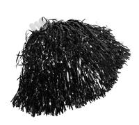 MUSISALY 10pcs Black Handheld Cheerleading Pom Poms with Smooth Handle for Sports Events College Dance Squad Spirit Fans and Drill Teams