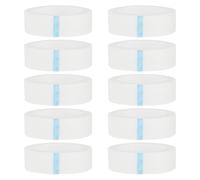 MUSISALY 10Pcs Breathable Non-Woven Eyelash Grafting Tapes for Lash Extension Application, White Eyelash Tape Set Suitable for Professional and Personal Use