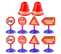 MUSISALY 10Pcs DIY Traffic Sign Bright Colored Roadblock Cones Educational Model for Boys and Outdoor Play