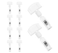 MUSISALY 10pcs Double-Head Pop Advertising Clips, Small Label Display Holders for Retail Shelf Signs, Plastic Price Tag and Poster Clips for Supermarket Shop