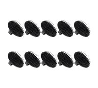 MUSISALY 10pcs Hair Scalp Massager Brush Set Plastic Exfoliating Scrubber for Shampoo, Deep Cleaning Scalp Massage Tool for Men and Women, Black Shower Hair Wash Massage Comb