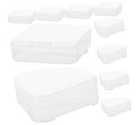 MUSISALY 10pcs Makeup Sponge Holder Case Compact Cosmetic Puff Storage Box for Clean and Organized Sponges Lightweight and Design for Home and Travel Use