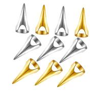 MUSISALY 10pcs Metal Hair Sectioning Rings Retro Styling for Cosplay Hair Braiding and Accessories