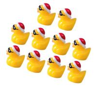 MUSISALY 10Pcs Mini Resin Figurines Cute Miniature Duck Decorations with Sunglasses for Garden Landscape and Dollhouse Decor