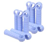 MUSISALY 10pcs Mop Handle Sleeve Broom Handle Grip 22mm Plastic Blue Replacement Tube End Cap Home Cleaning
