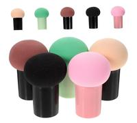 MUSISALY 10pcs Mushroom Shape Powder Puff Dual-use Makeup Sponge Facial Body Powder Puff Skin-friendly Comfortable to Hold Handle
