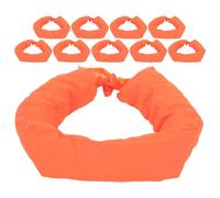 MUSISALY 10Pcs Orange Reflective Traffic Cone Weighted Bags 8X100Cm Rubber Sandbags for Road Work Construction Cone Base Weights Safety Driveway Parking