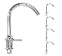 MUSISALY 12 Scale Miniature Faucet Set Silver Mixer Tap Dollhouse Bathroom Kitchen Accessories Hot Cold Water Model for DIY Scene Decoration