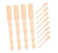 MUSISALY 12 Scale Miniature Wooden Table Legs for Dollhouse Furniture, Mini Unfinished Wood Support Feet, Dollhouse Accessories for DIY Mini Furniture Sets