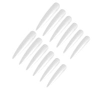 MUSISALY 120PCS False Nail Tips Long Sharp Fake Nails 12PCS per Pack 10 Packs Set Suitable for DIY Manicure and Stage Use