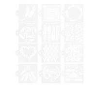 MUSISALY 12pcs Bread Making Accessories Stencils for Home Baking and DIY Decor, White Pet Material with Fun Decoration Features, for Sourdough Bread and Cake Decorating Supplies
