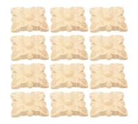 MUSISALY 12pcs Carved Onlay Applique Wooden Applique 3D Wood Material Fine Craftsmanship Special Artistic Appearance Home Decor for Windows and Beds