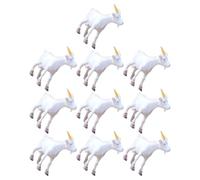 MUSISALY 12Pcs Realistic PVC Mini Sheep Figurines White Goat Animal Models for Farm Scene DIY Craft Micro Landscape Decor