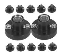 MUSISALY 12pcs Small Edison Screw Bulb Socket Lamp Holder for Household and Electrical Test Use Versatile Light Bulb Base for Science Experiments in Labs Schools and Research