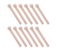 MUSISALY 12Pcs Solid Wood Pegboard Accessories with Round Wooden Pegs and Hooks, 25X130X15Mm Wooden Wall Pegs for Workshop, Garage and Craft Storage Organization