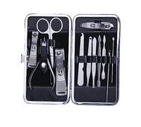 MUSISALY 12pcs Stainless Steel Manicure Set Plant Print Case Professional Grooming Kit for Nail Care Includes Clippers Scissors Tweezers and Nail Files for Travel and Home Use