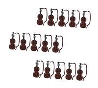 MUSISALY 15 Sets Mini Violin Model Texture Christmas Decoration Realistic Musical Instrument Adornment for Home Holiday Decor Chic Idea for Adults