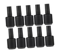 MUSISALY 15ml Reusable Nail Polish Empty Bottles 10-pack Frosted Black Glass Nail Gel Storage Containers for Professional Manicure Accessories