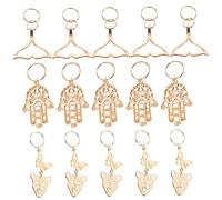 MUSISALY 15pcs Dreadlock Hair Charms Accessories Set Dolphin Tail Butterfly Leopard for Braiding for Women and Girls for Dreadlocks and Braids Decoration